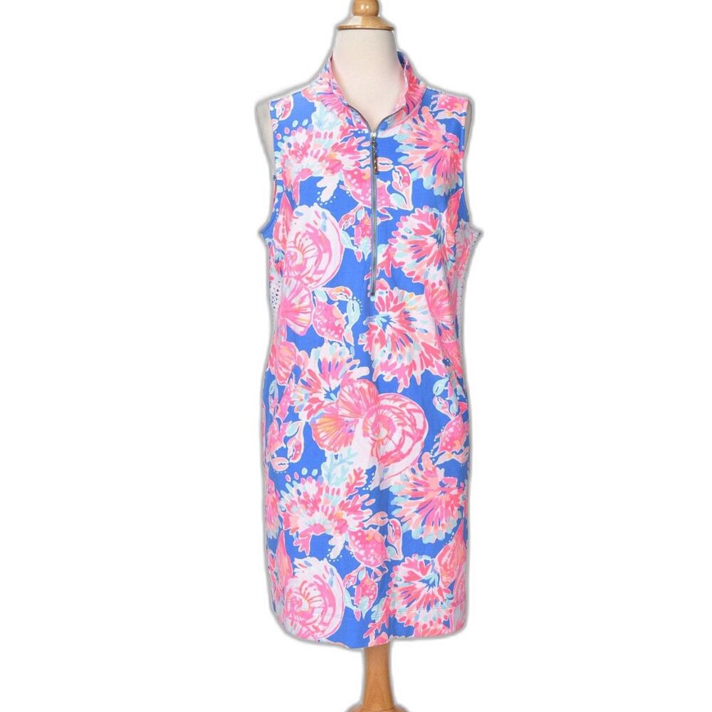 Lilly Pulitzer Coastal Preppy Skipper Bennet Blue Bay Dreamin' Dress Size XL